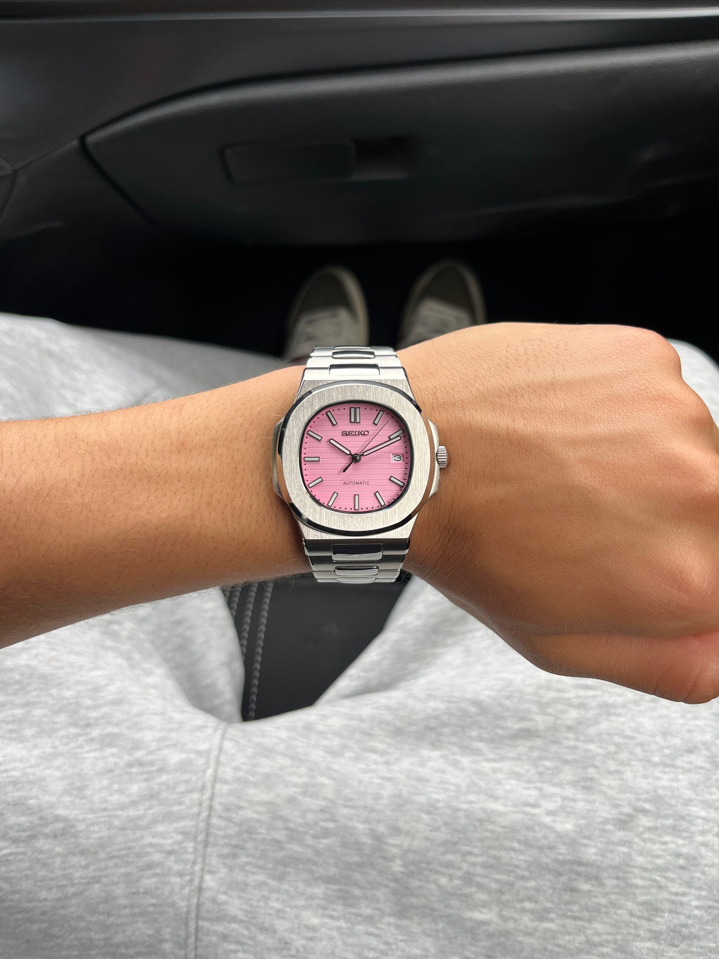 Seiko Mod Nautilus Rose