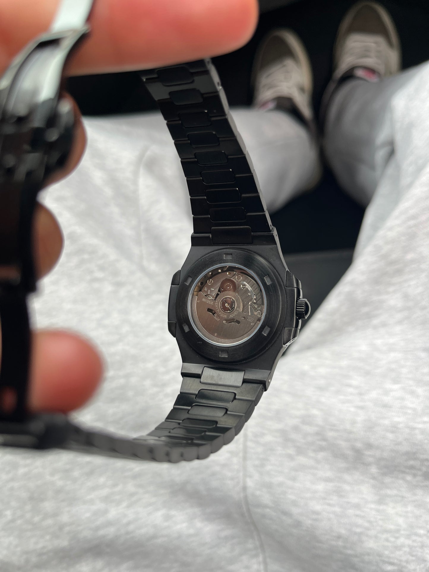 Seiko Mod Nautilus Full Noir