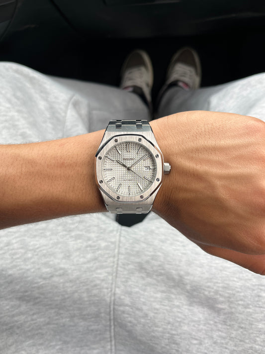 Seiko Mod Royal Oak Blanc