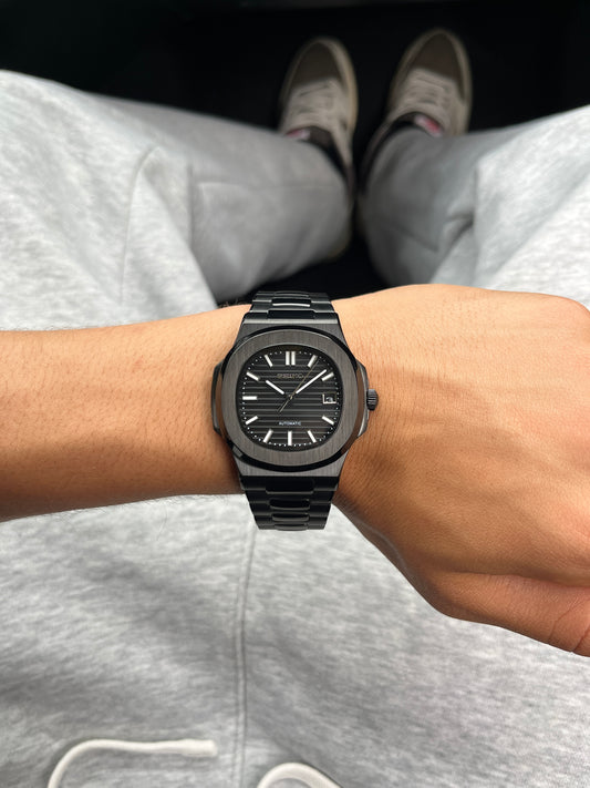Seiko Mod Nautilus Full Noir